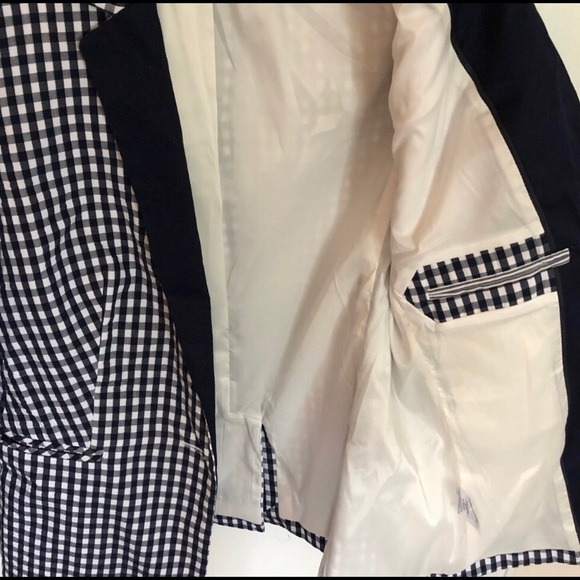 Jcrew gingham navy blazer - Picture 4 of 5